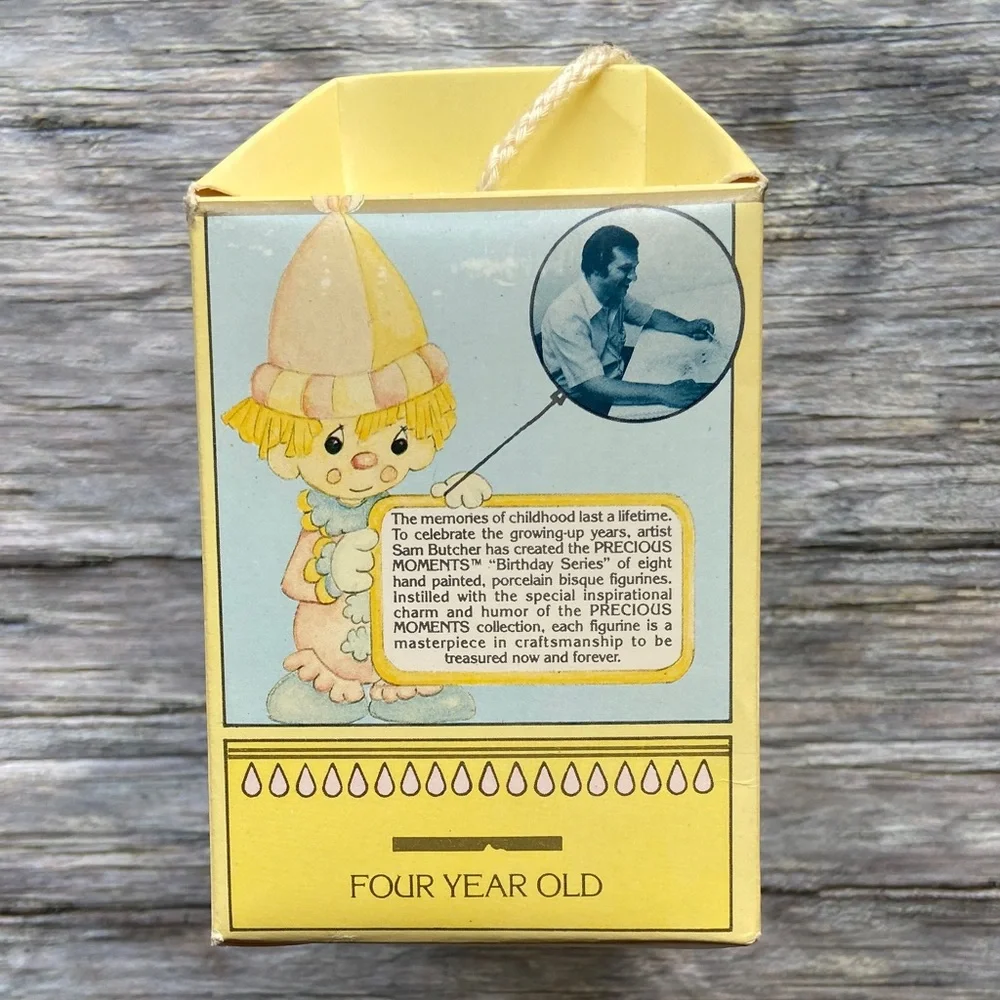 Vintage Precious Moments Birthday Train 4th Birthday Elephant with Box - Picture 13 of 15